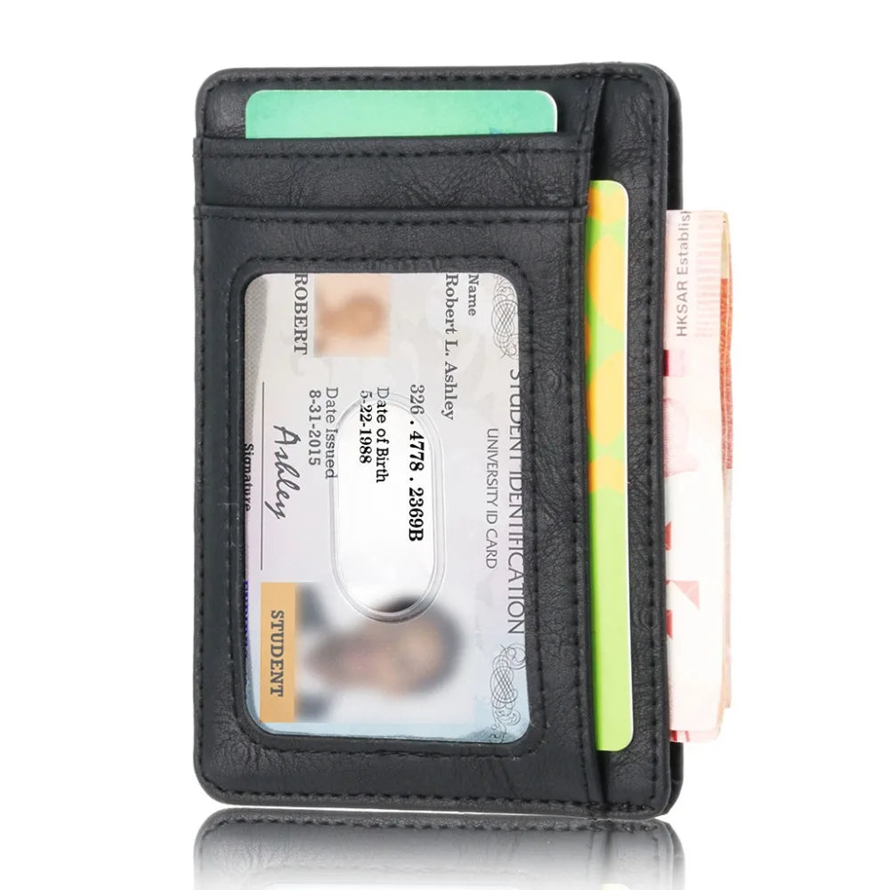Elite RFID Leather Card Holder – Slim Unisex Wallet 2025