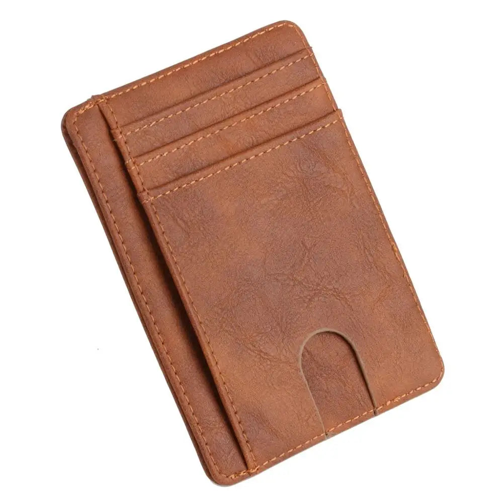 Elite RFID Leather Card Holder – Slim Unisex Wallet 2025