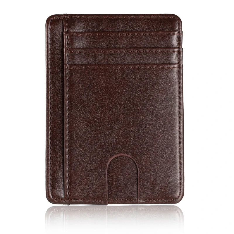 Elite RFID Leather Card Holder – Slim Unisex Wallet 2025
