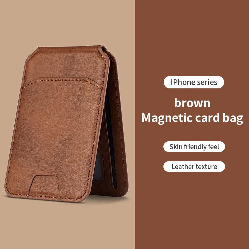 MagSafe Leather Wallet – Magnetic Card Holder Case for iPhone
