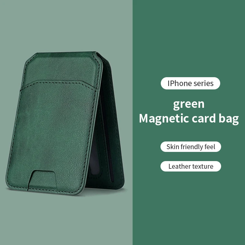 MagSafe Leather Wallet – Magnetic Card Holder Case for iPhone