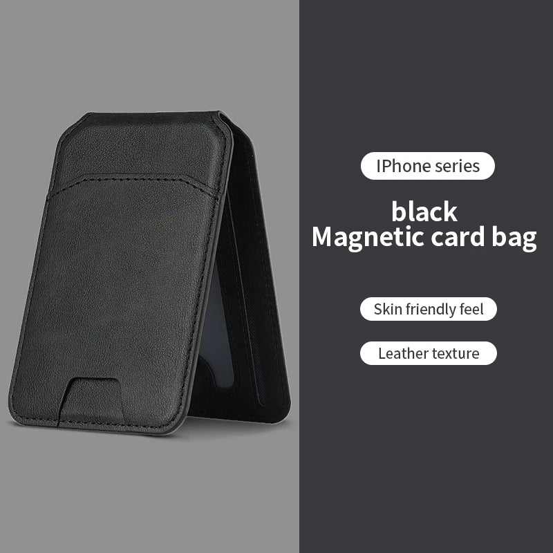 MagSafe Leather Wallet – Magnetic Card Holder Case for iPhone